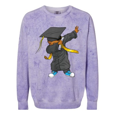 Dabbing Graduation Class Of Gift Men Funny Graduation Colorblast Crewneck Sweatshirt