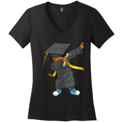 Dabbing Graduation Class Of Gift Men Funny Graduation Women's V-Neck T-Shirt