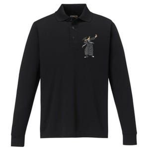 Dabbing Graduation Class Of Gift Men Funny Graduation Performance Long Sleeve Polo