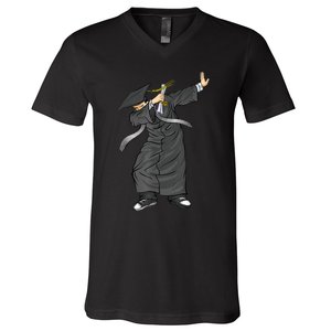 Dabbing Graduation Class Of Gift Men Funny Graduation V-Neck T-Shirt