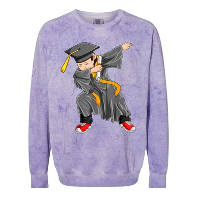 Dabbing Graduation Class Of Gift Men Funny Graduation Colorblast Crewneck Sweatshirt