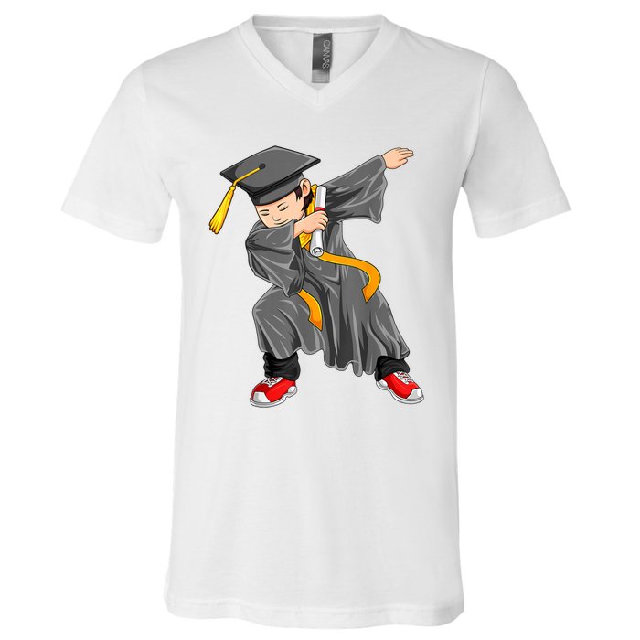 Dabbing Graduation Class Of Gift Men Funny Graduation V-Neck T-Shirt