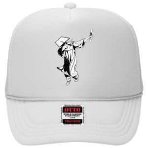 Dabbing Graduation Class Of Gift Men Funny Graduation High Crown Mesh Back Trucker Hat