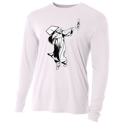 Dabbing Graduation Class Of Gift Men Funny Graduation Cooling Performance Long Sleeve Crew