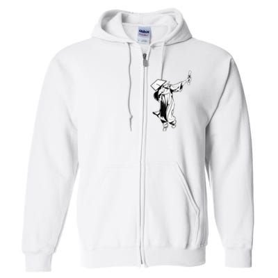 Dabbing Graduation Class Of Gift Men Funny Graduation Full Zip Hoodie