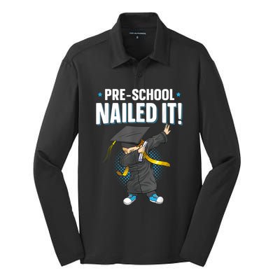 Dabbing Graduation Class Of Gift Men Funny Graduation Silk Touch Performance Long Sleeve Polo