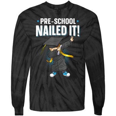 Dabbing Graduation Class Of Gift Men Funny Graduation Tie-Dye Long Sleeve Shirt