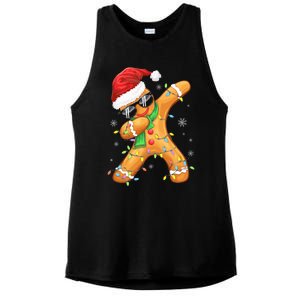 Dabbing Gingerbread Christmas Funny Xmas Dab Ladies PosiCharge Tri-Blend Wicking Tank