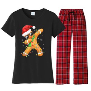 Dabbing Gingerbread Christmas Funny Xmas Dab Women's Flannel Pajama Set