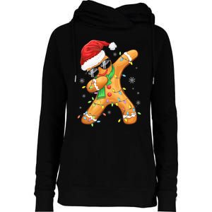 Dabbing Gingerbread Christmas Funny Xmas Dab Womens Funnel Neck Pullover Hood