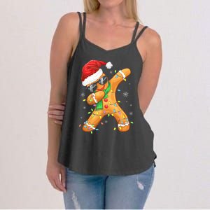 Dabbing Gingerbread Christmas Funny Xmas Dab Women's Strappy Tank