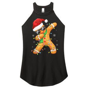 Dabbing Gingerbread Christmas Funny Xmas Dab Women's Perfect Tri Rocker Tank