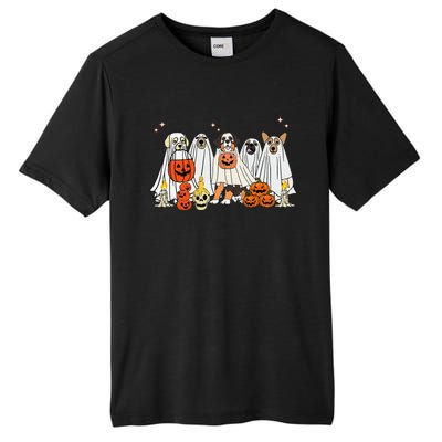 Dog Ghost Cute Dog Dressed As Ghost Funny Halloween Dog Tall Fusion ChromaSoft Performance T-Shirt