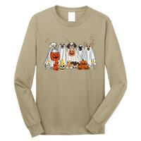 Dog Ghost Cute Dog Dressed As Ghost Funny Halloween Dog Long Sleeve Shirt