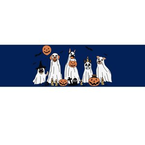 Dog Ghost Cute Dog Dressed As Ghost Funny Halloween Dog Bumper Sticker