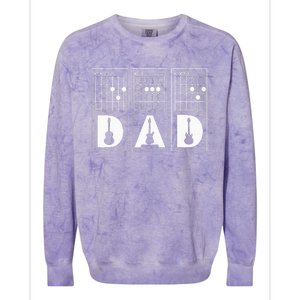 Dad Guitar Chord Funny Guitarist Gift Colorblast Crewneck Sweatshirt