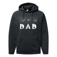 Dad Guitar Chord Funny Guitarist Gift Performance Fleece Hoodie