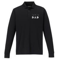 Dad Guitar Chord Funny Guitarist Gift Performance Long Sleeve Polo