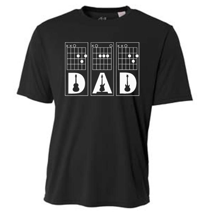 Dad Guitar Chord Funny Guitarist Gift Cooling Performance Crew T-Shirt