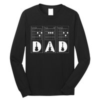 Dad Guitar Chord Funny Guitarist Gift Long Sleeve Shirt