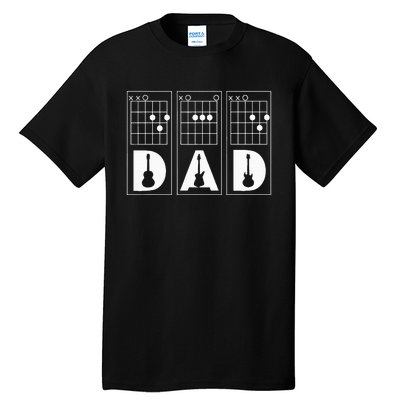 Dad Guitar Chord Funny Guitarist Gift Tall T-Shirt