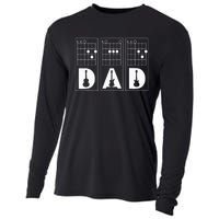 Dad Guitar Chord Funny Guitarist Gift Cooling Performance Long Sleeve Crew