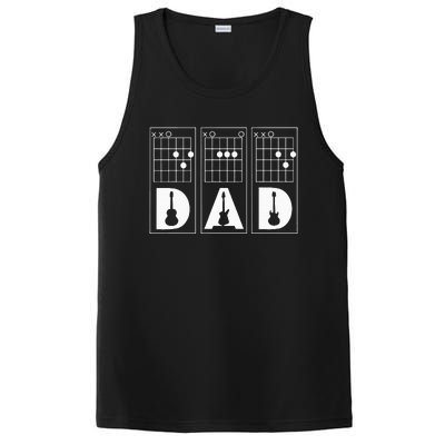 Dad Guitar Chord Funny Guitarist Gift PosiCharge Competitor Tank