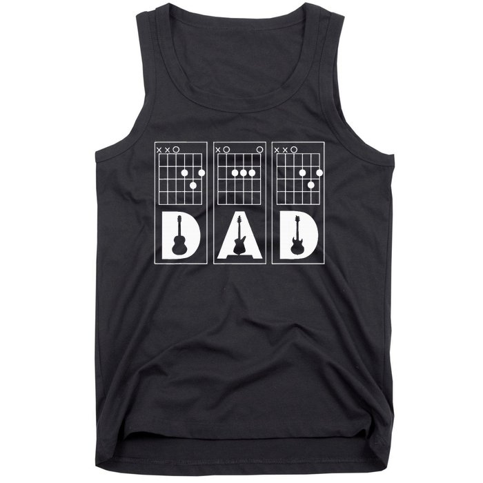 Dad Guitar Chord Funny Guitarist Gift Tank Top