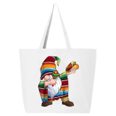 Dabbing Gnome Cinco De Mayo Taco Poncho Serape Mexican 25L Jumbo Tote