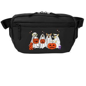 Dog Ghost Cute Dog Dressed As Ghost Funny Halloween Dog Crossbody Pack