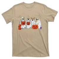 Dog Ghost Cute Dog Dressed As Ghost Funny Halloween Dog T-Shirt