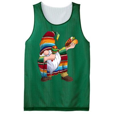 Dabbing Gnome Cinco De Mayo Taco Poncho Serape Mexican Mesh Reversible Basketball Jersey Tank