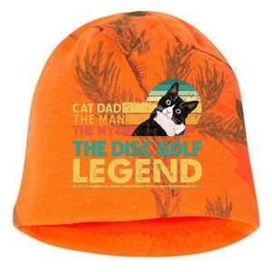 Disc Golf Cat The Disc Golf Legend Outfit Retro Sunset Kati - Camo Knit Beanie