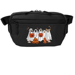 Dog Ghost Cute Dog Dressed As Ghost Funny Halloween Dog Crossbody Pack