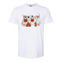 Dog Ghost Cute Dog Dressed As Ghost Funny Halloween Dog Softstyle CVC T-Shirt