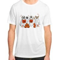 Dog Ghost Cute Dog Dressed As Ghost Funny Halloween Dog Adult ChromaSoft Performance T-Shirt