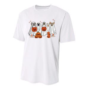 Dog Ghost Cute Dog Dressed As Ghost Funny Halloween Dog Performance Sprint T-Shirt