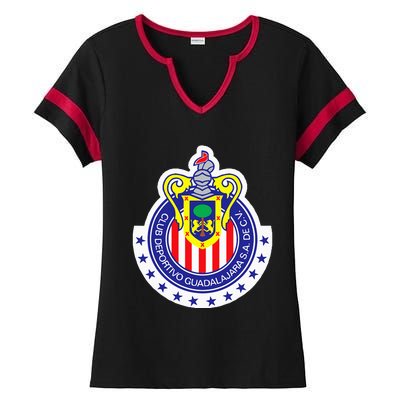 Deportivo Guadalajara Club Supporter Fan Mexico Mexican Ladies Halftime Notch Neck Tee