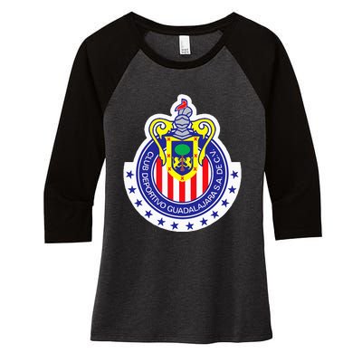 Deportivo Guadalajara Club Supporter Fan Mexico Mexican Women's Tri-Blend 3/4-Sleeve Raglan Shirt