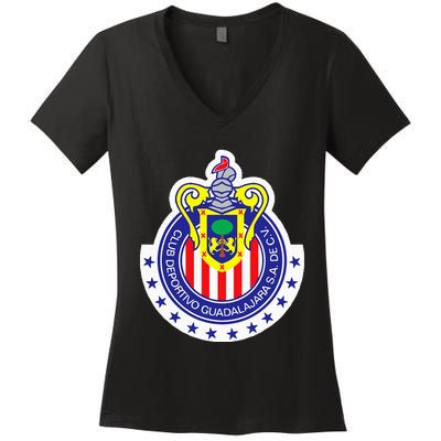 Deportivo Guadalajara Club Supporter Fan Mexico Mexican Women's V-Neck T-Shirt