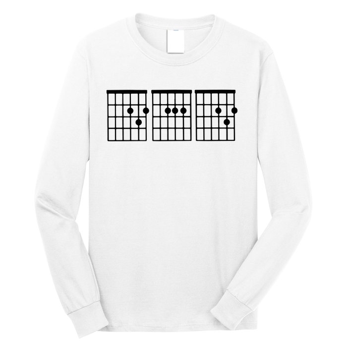 Dad Guitar Chord Long Sleeve Shirt