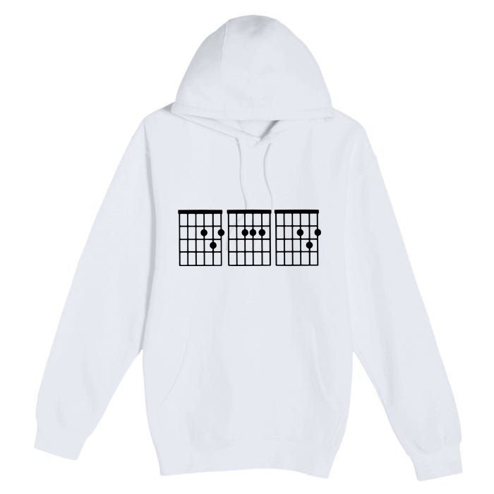 Dad Guitar Chord Premium Pullover Hoodie