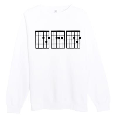 Dad Guitar Chord Premium Crewneck Sweatshirt