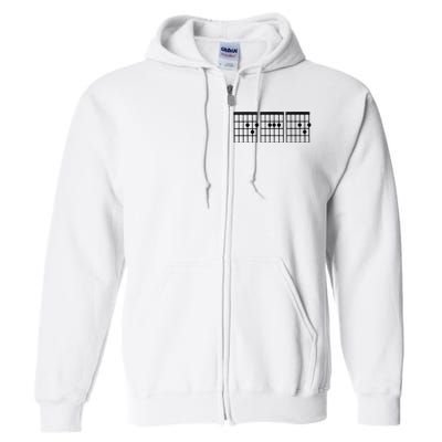 Dad Guitar Chord Full Zip Hoodie