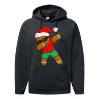 Dabbing Gingerbread Christmas In July Xmas Dab Performance Fleece Hoodie