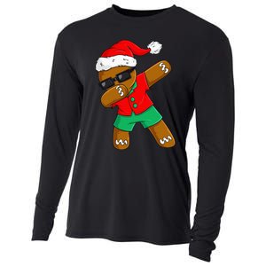 Dabbing Gingerbread Christmas In July Xmas Dab Cooling Performance Long Sleeve Crew