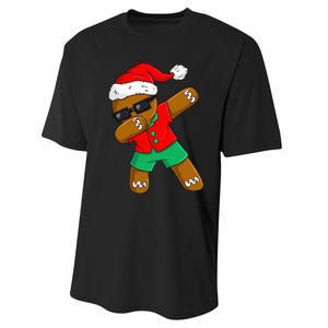 Dabbing Gingerbread Christmas In July Xmas Dab Performance Sprint T-Shirt