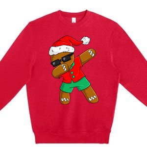 Dabbing Gingerbread Christmas In July Xmas Dab Premium Crewneck Sweatshirt