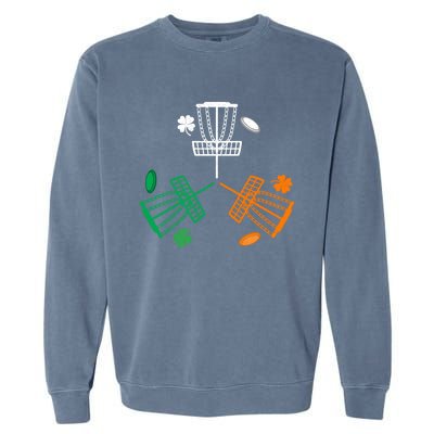 Disc Golf Clover Irish Flag Costume St Patricks Day Meaningful Gift Garment-Dyed Sweatshirt