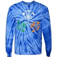 Disc Golf Clover Irish Flag Costume St Patricks Day Meaningful Gift Tie-Dye Long Sleeve Shirt